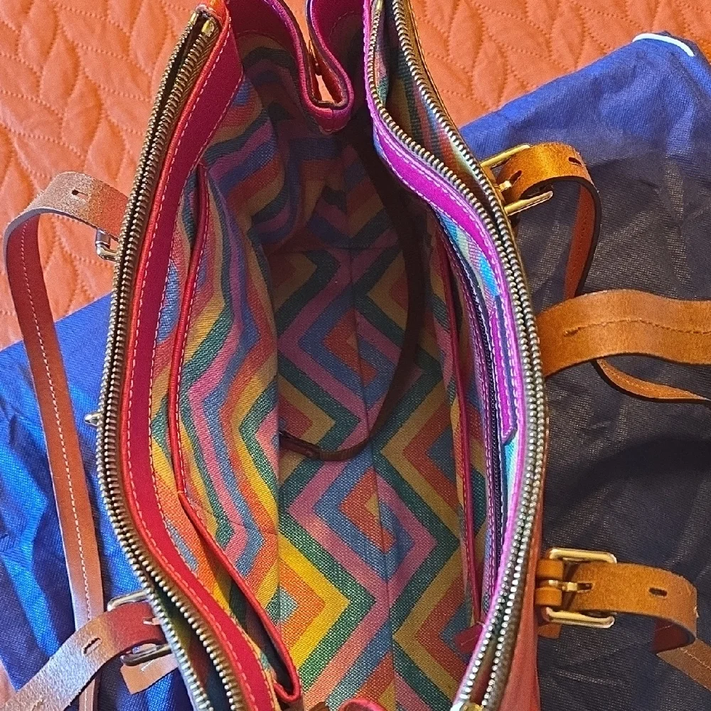 Dooney & Bourke Coral Leather Satchel - Picture 4 of 11